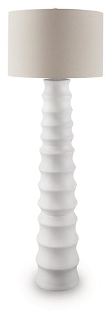 Veraleigh White Poly Floor Lamp (Online Special Price) - Ornate Home