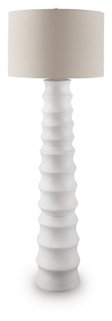 Veraleigh White Poly Floor Lamp - Ornate Home