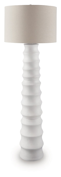 Veraleigh White Poly Floor Lamp - Ornate Home