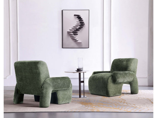 Verandah Accent Chairs in Olive Green (set of 2) - Ornate Home