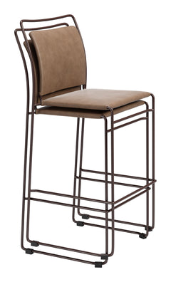 Verbena Brown Barstool (Set of 2) - Ornate Home
