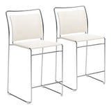 Verbena Cream Counter Stool (Set of 2) - Ornate Home