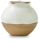 Vercott Cream/Tan 10" Vase