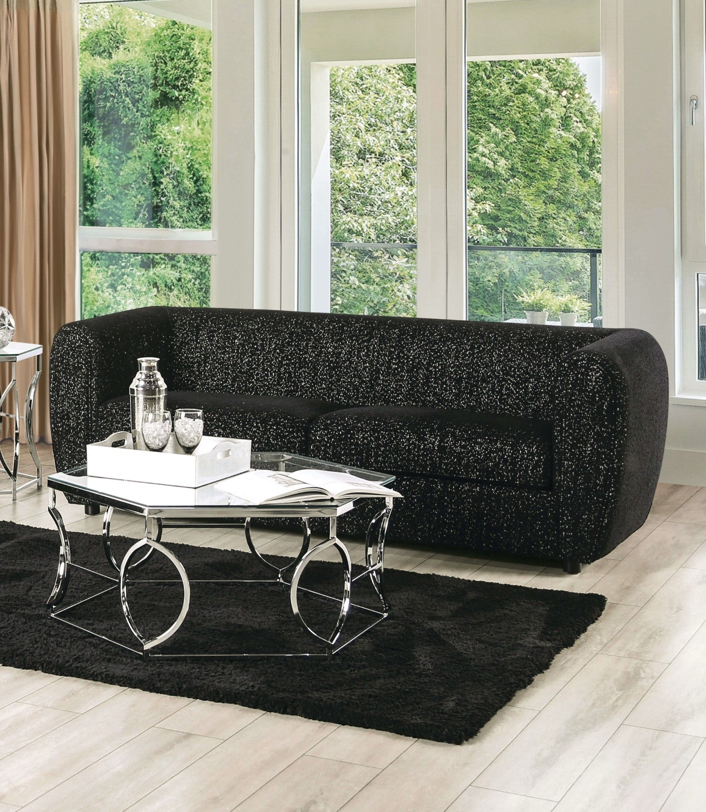 Verdal Black Sofa & Loveseat - Ornate Home