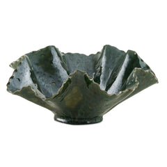 Verdant Bloom Emerald Outdoor Bowl - Ornate Home