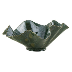Verdant Bloom Emerald Outdoor Bowl - Ornate Home
