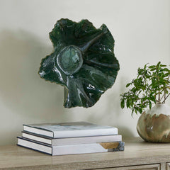 Verdant Bloom Emerald Outdoor Bowl - Ornate Home