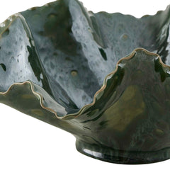 Verdant Bloom Emerald Outdoor Bowl - Ornate Home
