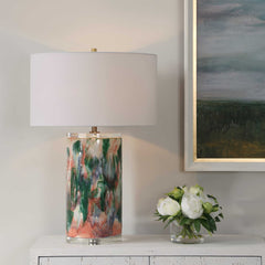 Verdant Blue/Green/Pink Table Lamp - Ornate Home