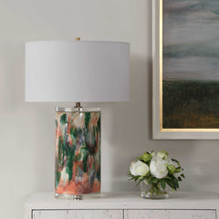 Verdant Blue/Green/Pink Table Lamp - Ornate Home