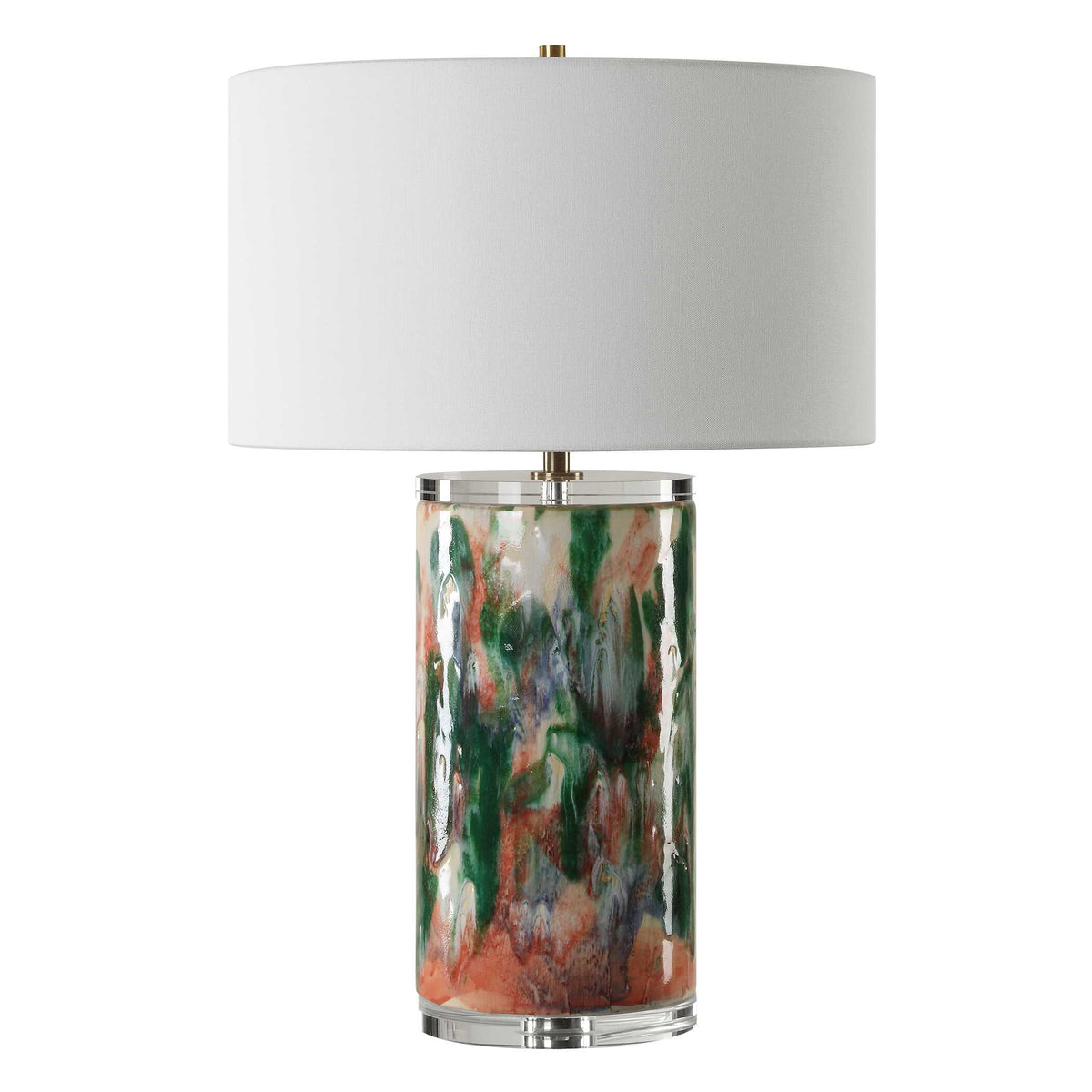 Verdant Blue/Green/Pink Table Lamp - Ornate Home