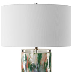 Verdant Blue/Green/Pink Table Lamp - Ornate Home
