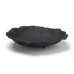 Verdant Matte Black Large Metal Decorative Centerpiece Bowl - Ornate Home