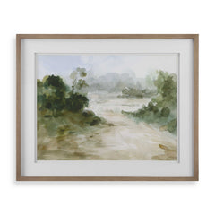 Verdant Multicolor Watercolor Landscape Print - Ornate Home