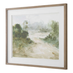 Verdant Multicolor Watercolor Landscape Print - Ornate Home