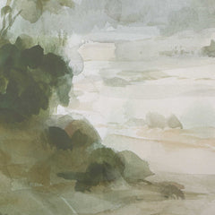 Verdant Multicolor Watercolor Landscape Print - Ornate Home
