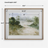 Verdant Multicolor Watercolor Landscape Print - Ornate Home