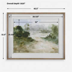 Verdant Multicolor Watercolor Landscape Print - Ornate Home