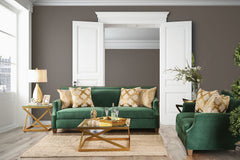 Verdante Emerald Green/Gold Loveseat - Ornate Home