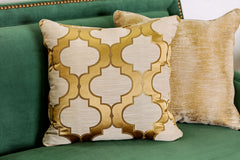Verdante Emerald Green/Gold Sofa & Loveseat - Ornate Home