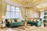 Verdante Emerald Green/Gold Sofa - Ornate Home