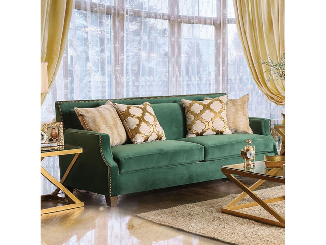 Verdante Emerald Green/Gold Sofa - Ornate Home