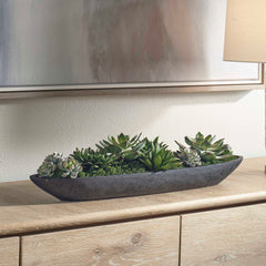 Verde Black/Green Succulent Centerpiece In Bowl - Ornate Home