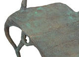 Verdigris Green Metal Bench - Ornate Home