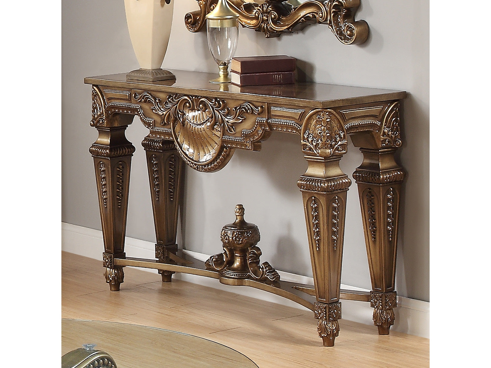 Verena Bronze Console Table  / HD-8908B - Ornate Home