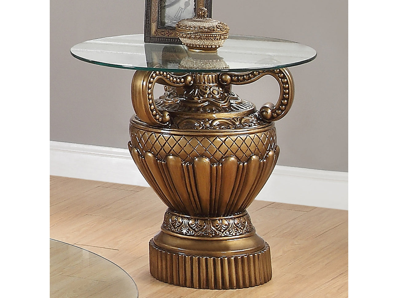 Verena Bronze End Table  / HD-8908B - Ornate Home