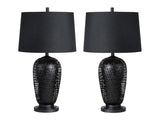 Veriity Black Table Lamp (Set of 2) - Ornate Home