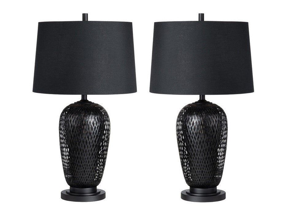 Veriity Black Table Lamp (Set of 2) - Ornate Home