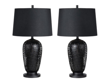 Veriity Black Table Lamp (Set of 2) - Ornate Home