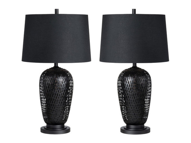 Veriity Black Table Lamp (Set of 2) - Ornate Home