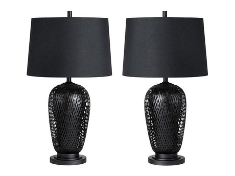 Veriity Black Table Lamp (Set of 2) - Ornate Home