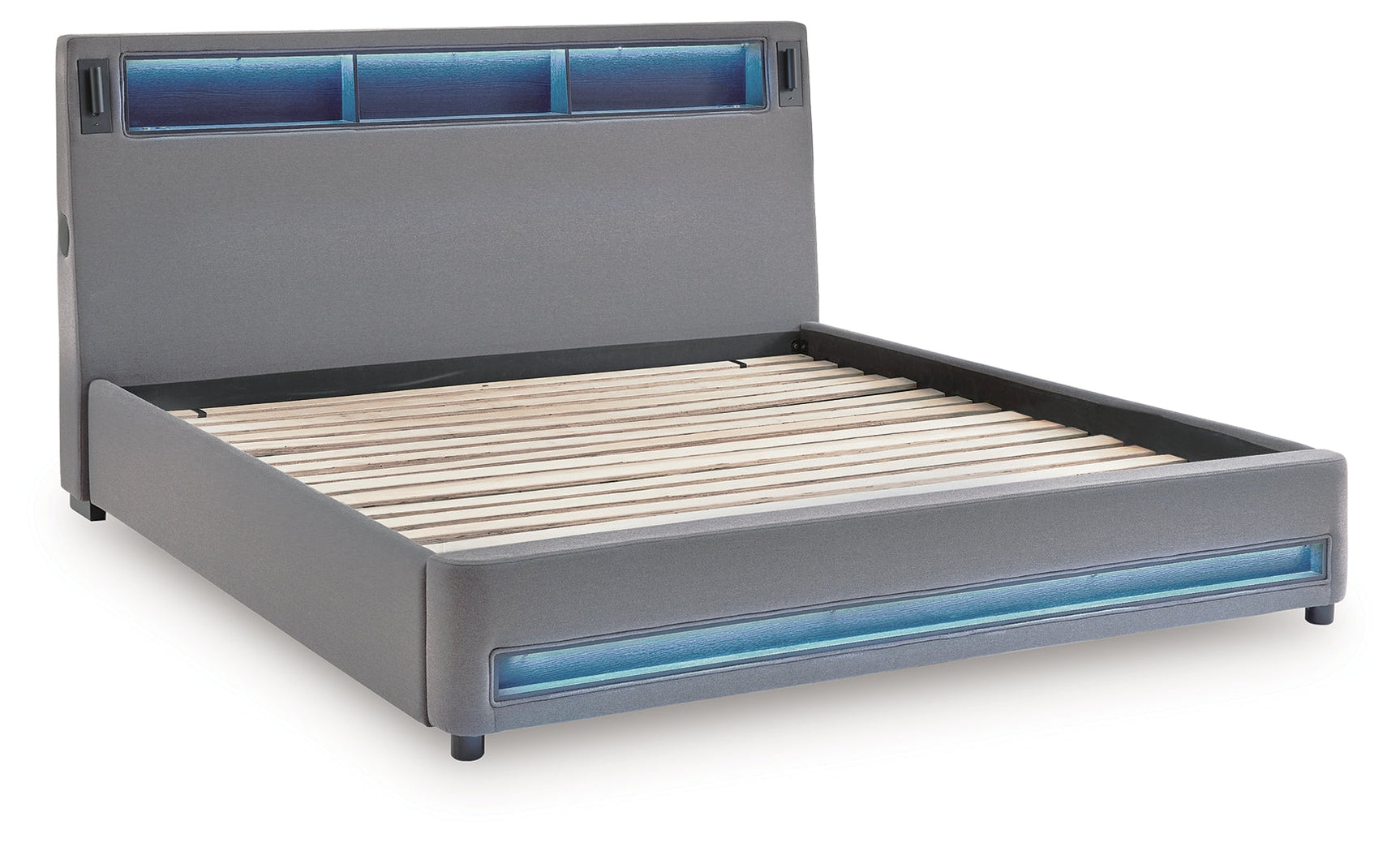 Verishaw Gray King Upholstered Bed (Online Special Price) - Ornate Home