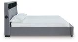 Verishaw Gray King Upholstered Bed (Online Special Price) - Ornate Home