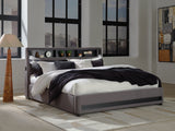 Verishaw Gray King Upholstered Bed - Ornate Home