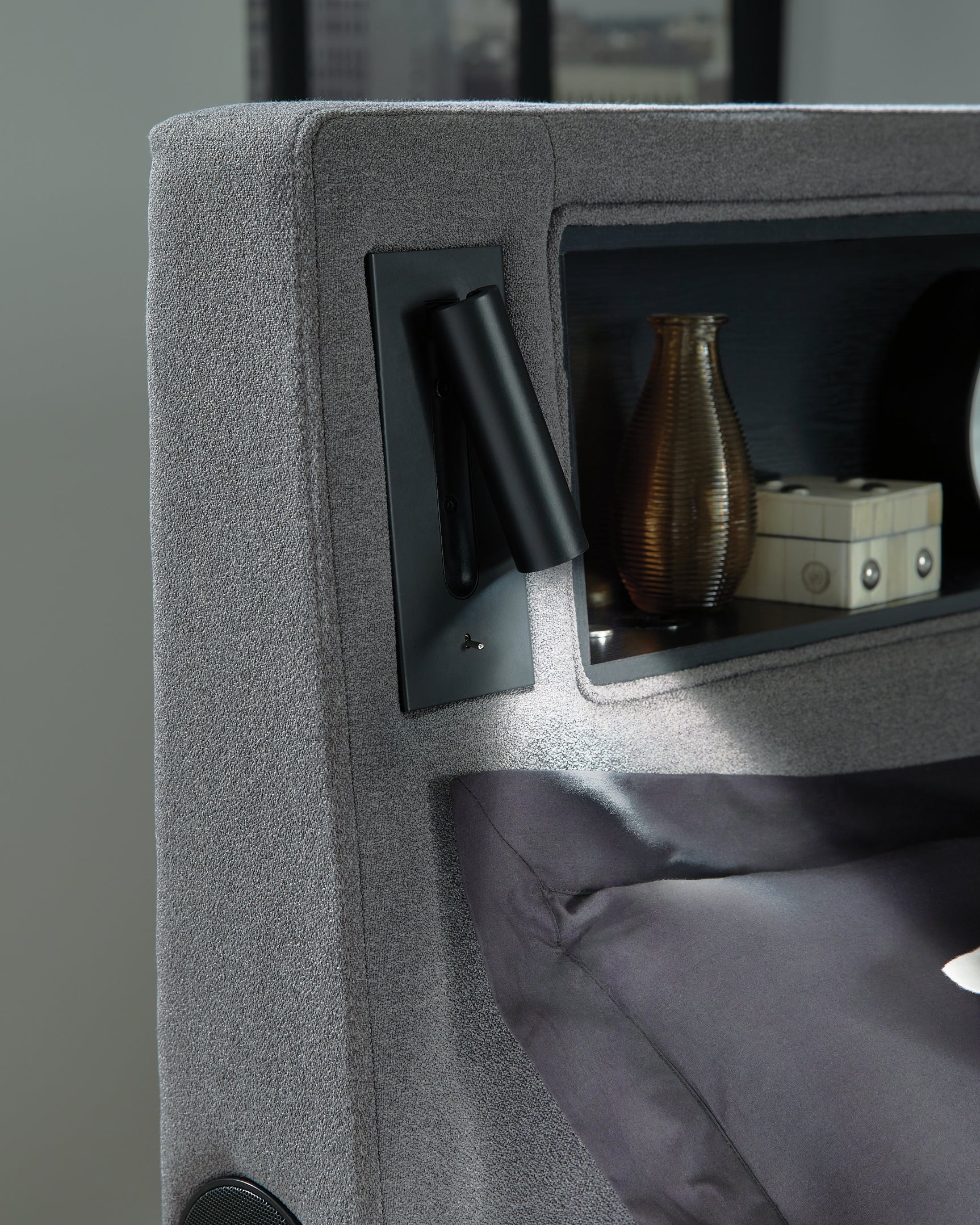 Verishaw Gray King Upholstered Bed - Ornate Home