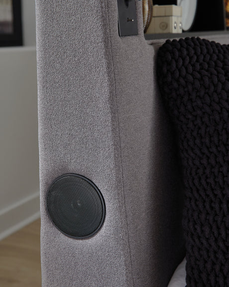 Verishaw Gray King Upholstered Bed - Ornate Home