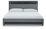 Verishaw Gray Queen Upholstered Bed - Ornate Home