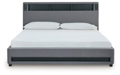 Verishaw Gray Queen Upholstered Bed - Ornate Home