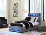 Verishaw Gray Twin Upholstered Bed (Online Special Price) - Ornate Home