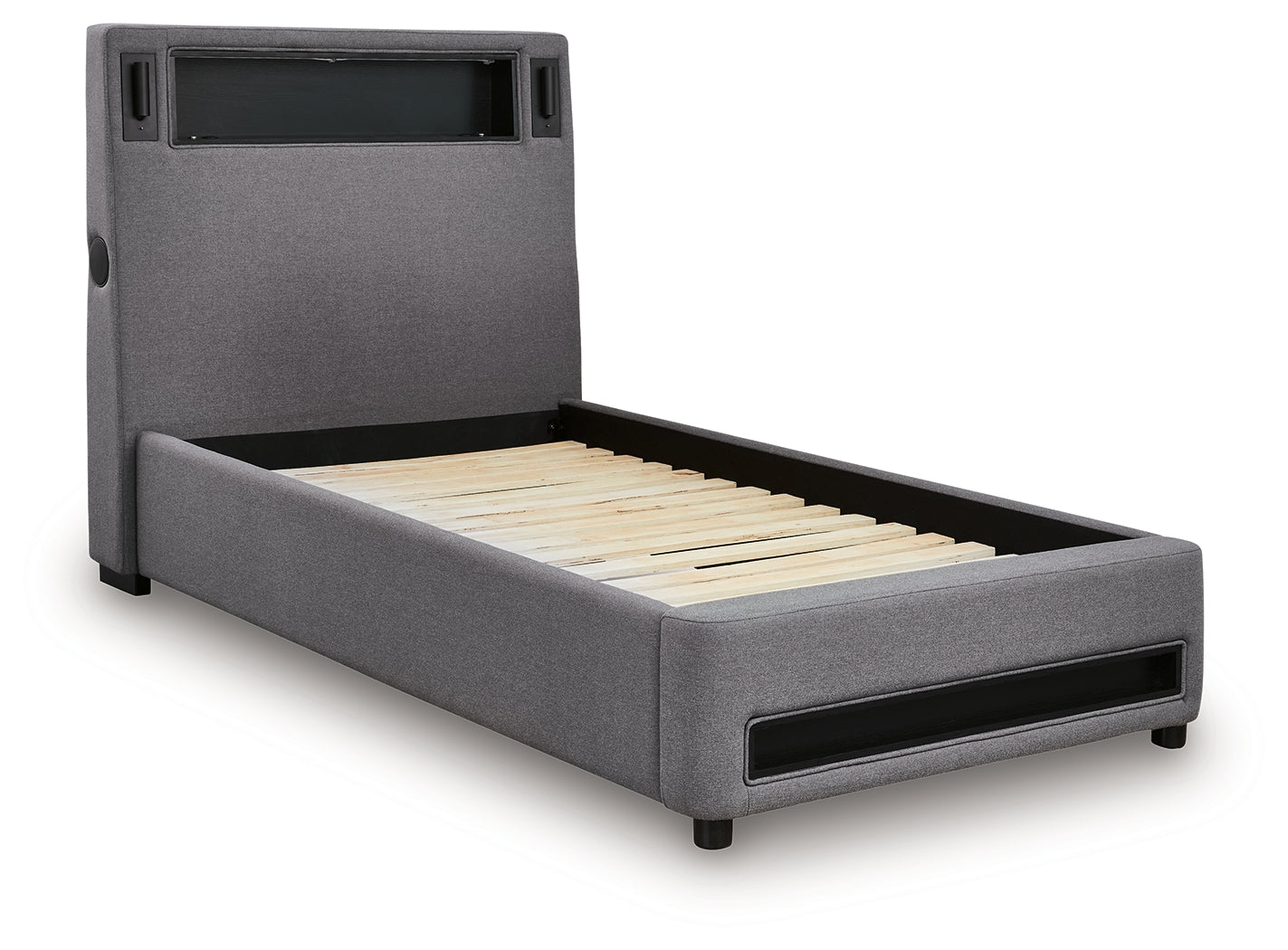 Verishaw Gray Twin Upholstered Bed (Online Special Price) - Ornate Home