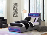 Verishaw Gray Twin Upholstered Bed (Online Special Price) - Ornate Home