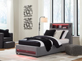 Verishaw Gray Twin Upholstered Bed (Online Special Price) - Ornate Home