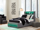 Verishaw Gray Twin Upholstered Bed (Online Special Price) - Ornate Home