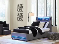Verishaw Gray Full Upholstered Bed - Ornate Home