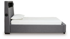 Verishaw Gray Twin Upholstered Bed - Ornate Home