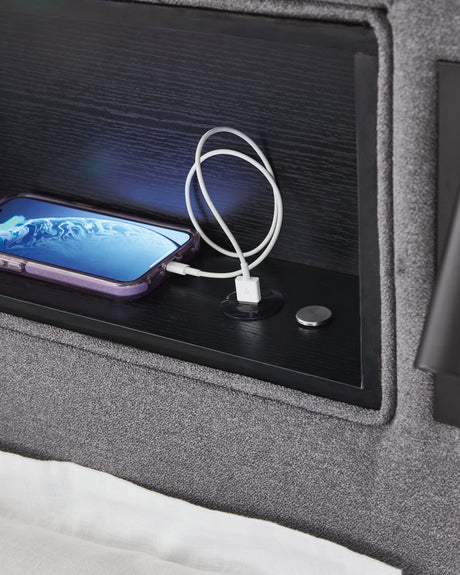 Verishaw Gray Twin Upholstered Bed - Ornate Home